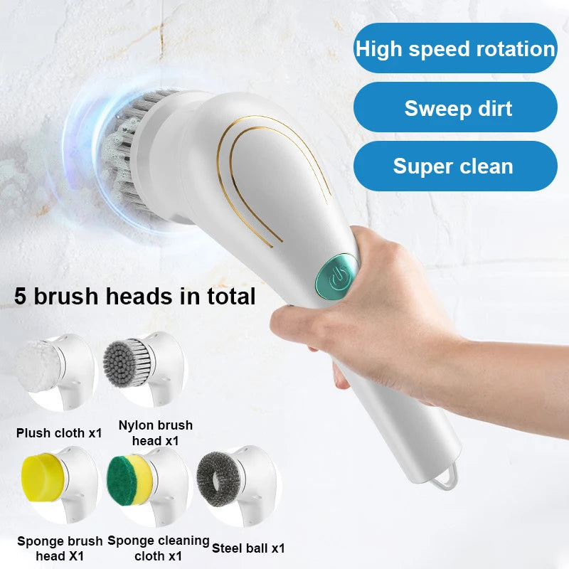 Handheld Electric Multifunction Dish Washing Brush Shoes Cleaner Tile Bathtub Kitchen Hoods Stove Cleaning Washer Dishwasher